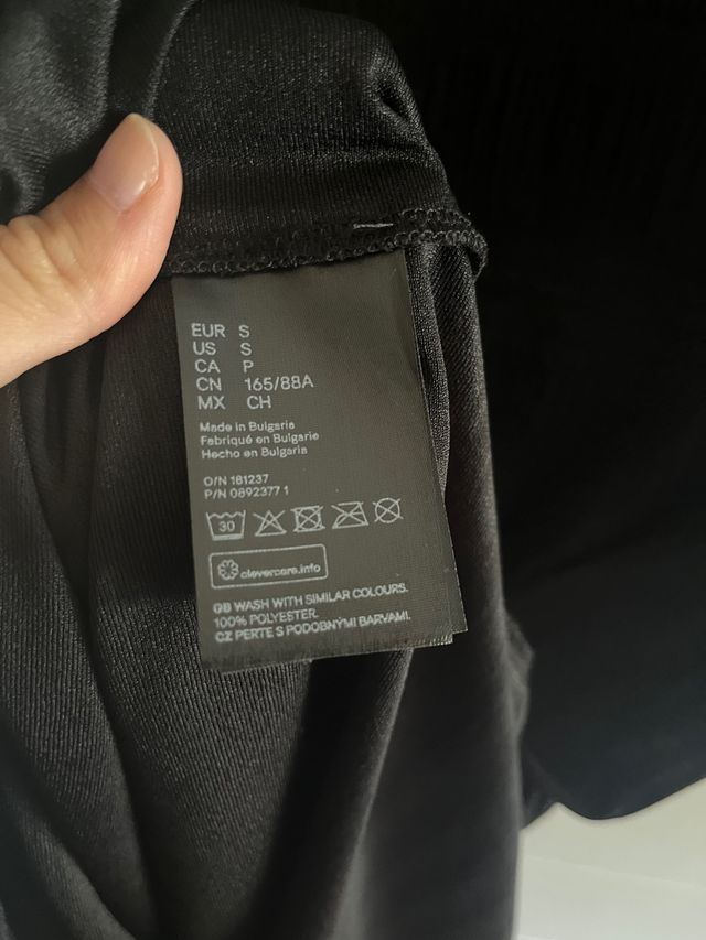 Vestido largo textura H&M