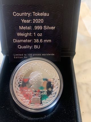 Moneda 1 onza flying fish 