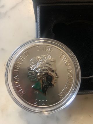 Moneda 1 onza Halcón Milenario color