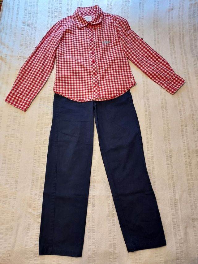 Conjunto 2 camisas y pantalón. Talla 10