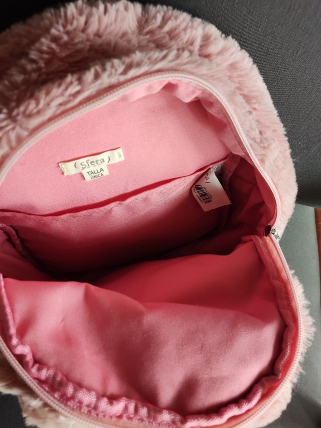 mochila infantil de pelo