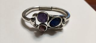 pulsera de zamack con dijes de colores