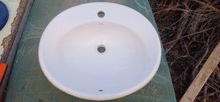 Lavabo de cristal azul