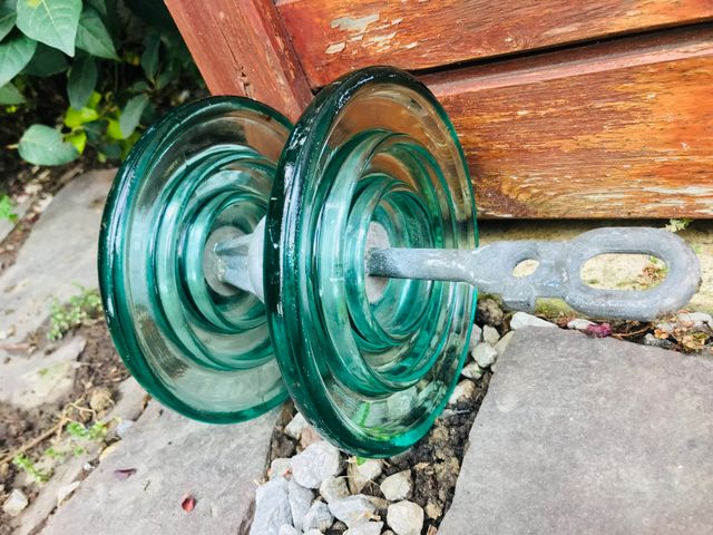 JICARA DOBLE DE COLECCION DE HIERRO Y CRISTAL