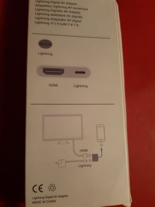 Cable hdmi para el iphone con conector lightning