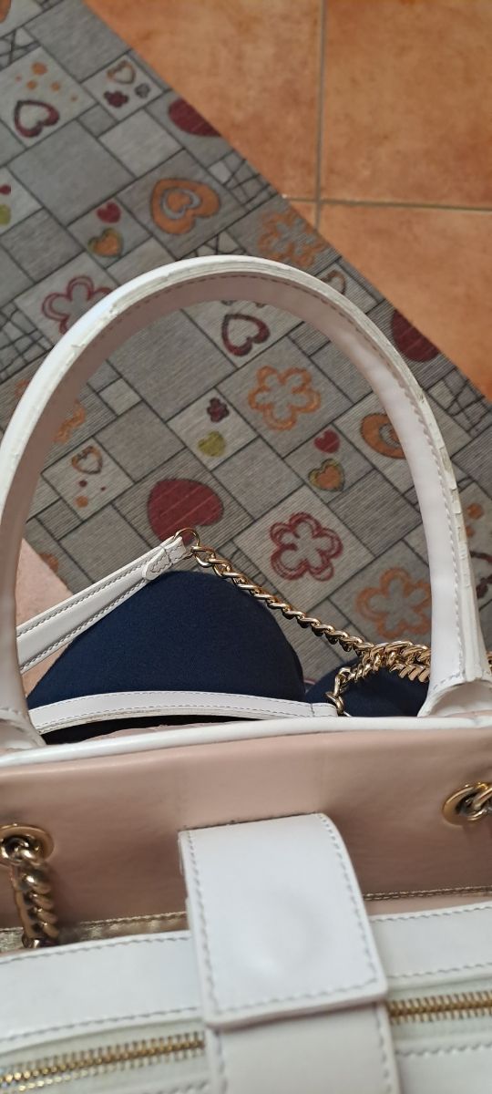 Borsetta rosa pallido/beige