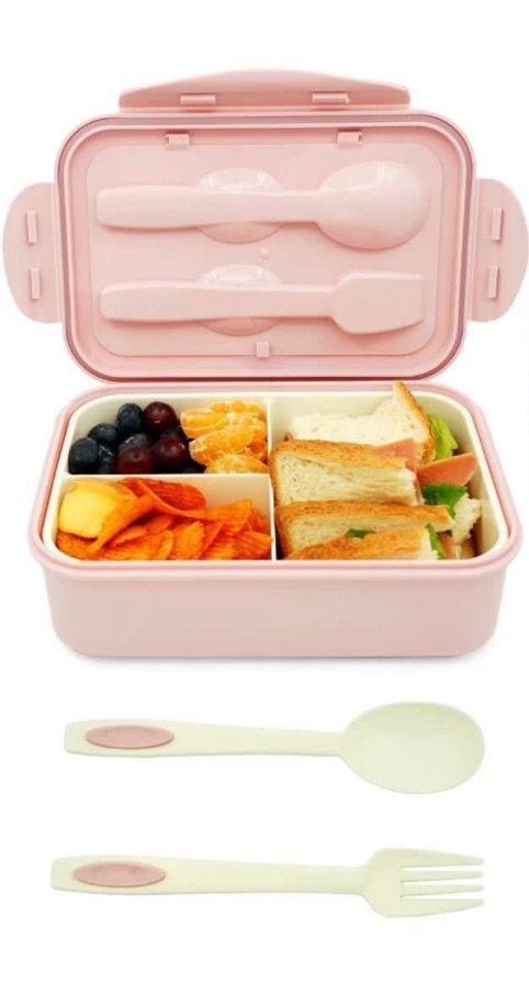 Lunch Box Rosa con 3 scomparti
