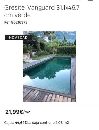 Gresite piscina verde Bali