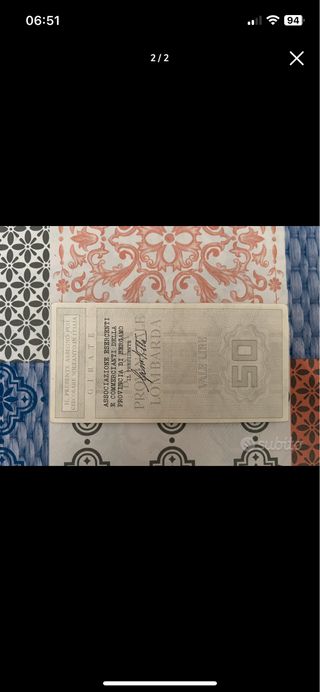 Mini assegno circolare Banca Provinciale Lombarda