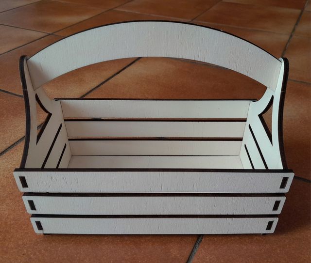 portavaso in legno cassettina