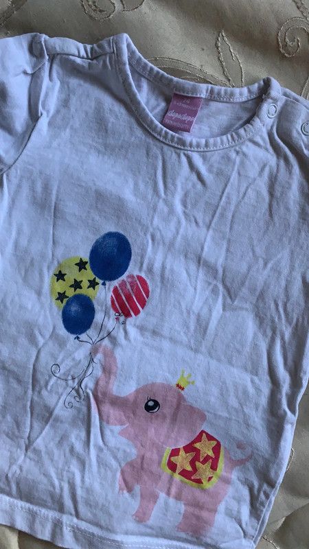 Set salopette jeans e maglietta bimba 9 mesi