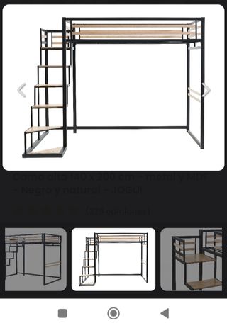 Estructura de hierro de cama de 90 alta