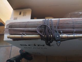 Estor bambú color oscuro, tipo wengue