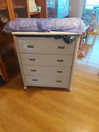 Cambiador mueble con bañera