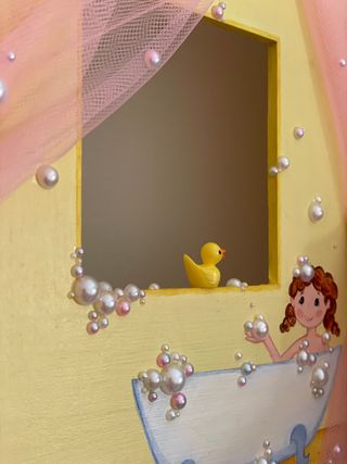 Decoración marcó de foto niña pato