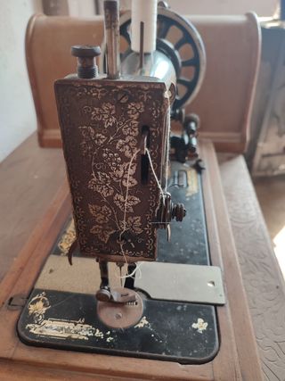cambio maquina de coser manual antigua modista