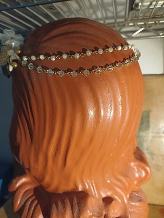 Aplicación para novia para el cabello o cinturón.