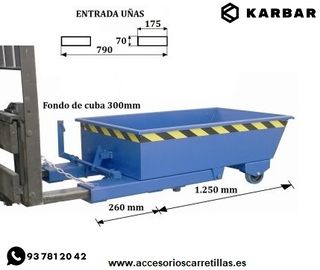 Contenedor autobasculante 300L