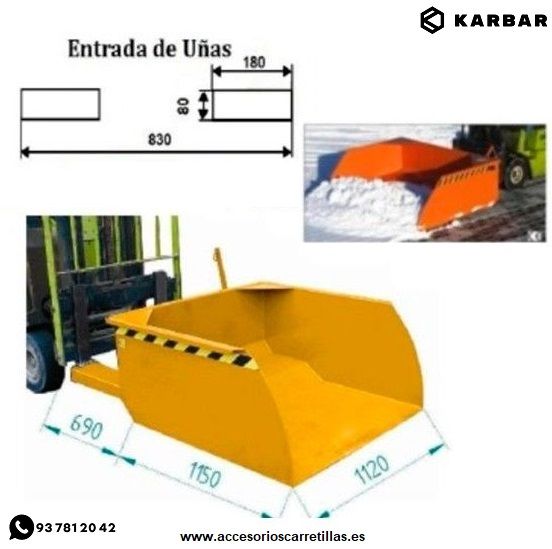 Pala recogida granel 750L