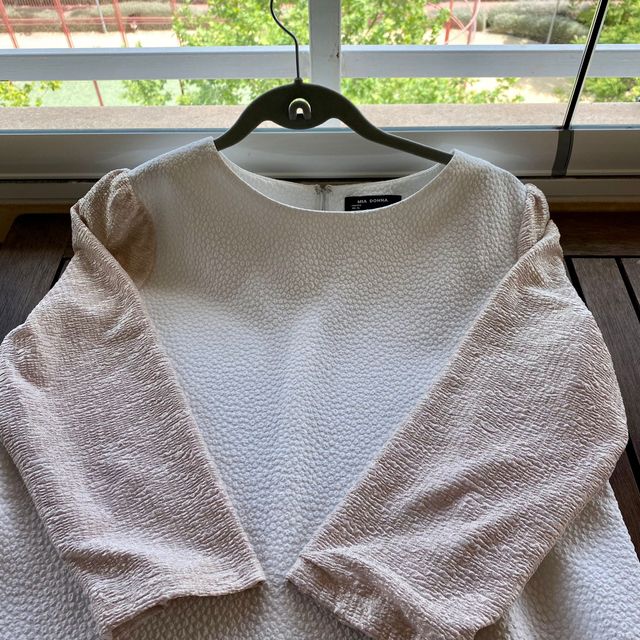 Camisa señora 100% poliéster color crudo