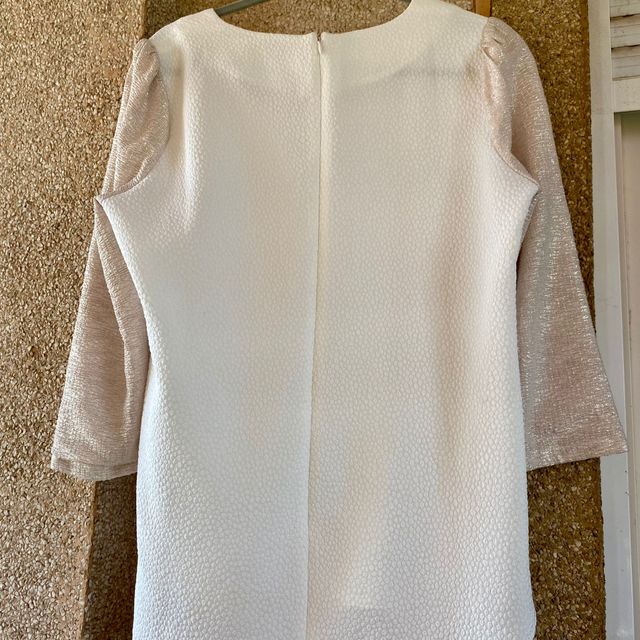 Camisa señora 100% poliéster color crudo