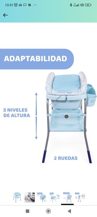 Bañera Cambiador Chicco Cuddle & Bubble Ocean