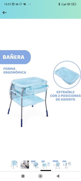 Bañera Cambiador Chicco Cuddle & Bubble Ocean