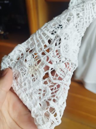 Camisa Blanca encaje Zara