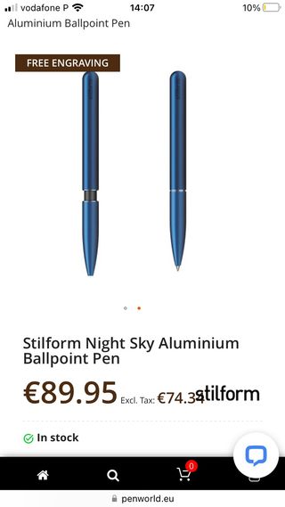 Caneta + base Stilform pen Night Sky - NOVO