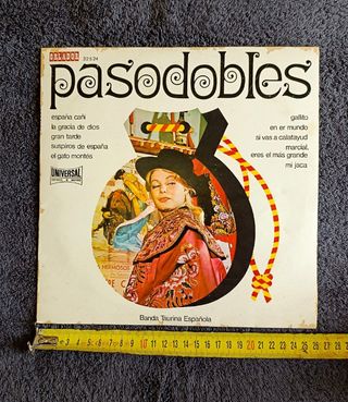 Disco Vinilo Pasodobles año 1971 LP Vintage L'P