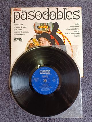 Disco Vinilo Pasodobles año 1971 LP Vintage L'P