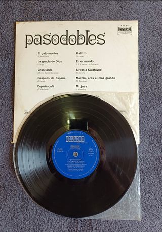 Disco Vinilo Pasodobles año 1971 LP Vintage L'P