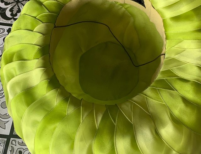 Cappello da cerimonia in seta verde menta