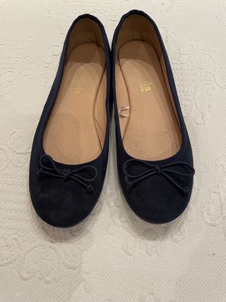 Bailarina azul colegio y vestir talla 37