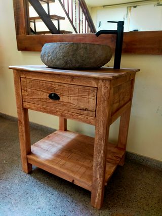 Mueble de Baño Estilo Wabi-Sabi Mader Pino d fland