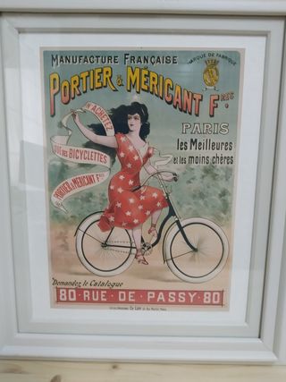 Cuadro con lámina publicitaria francesa