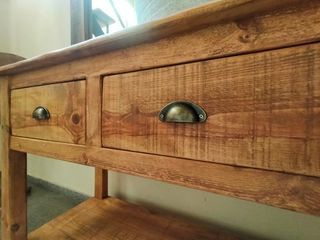 Mueble De Baño Estilo Wabi-Sabi Madera Maciza