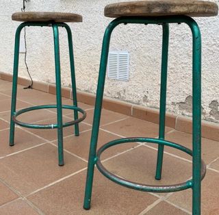 Taburetes escolares franceses, vintage