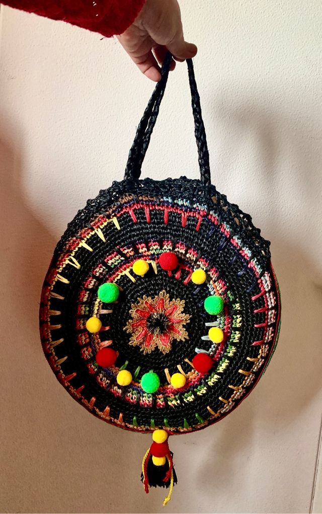 Borsa di paglia stile siciliano