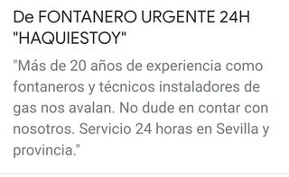 Fontanería Sevilla 24 horas