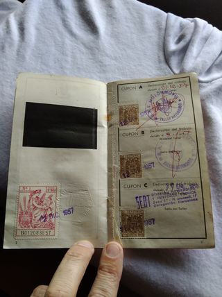 Seat 1400A 1957. Garantía, factura y justificante