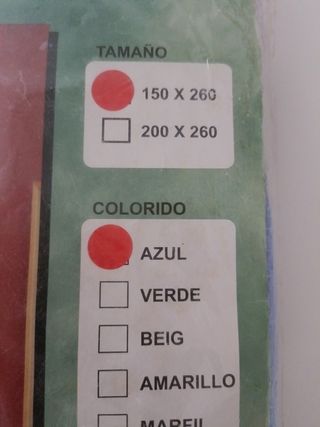 Cortina visillo azul