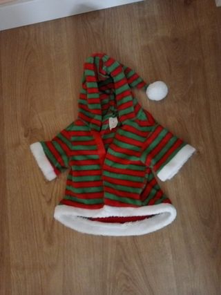 Traje para mascotas de elfo hasta seis kilos