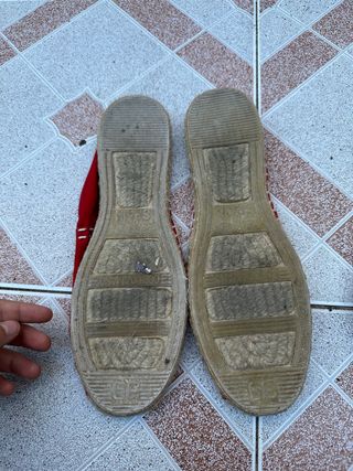 Alpargatas de lona rojas