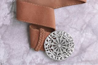 Cinturón cuero marrón auténtico 