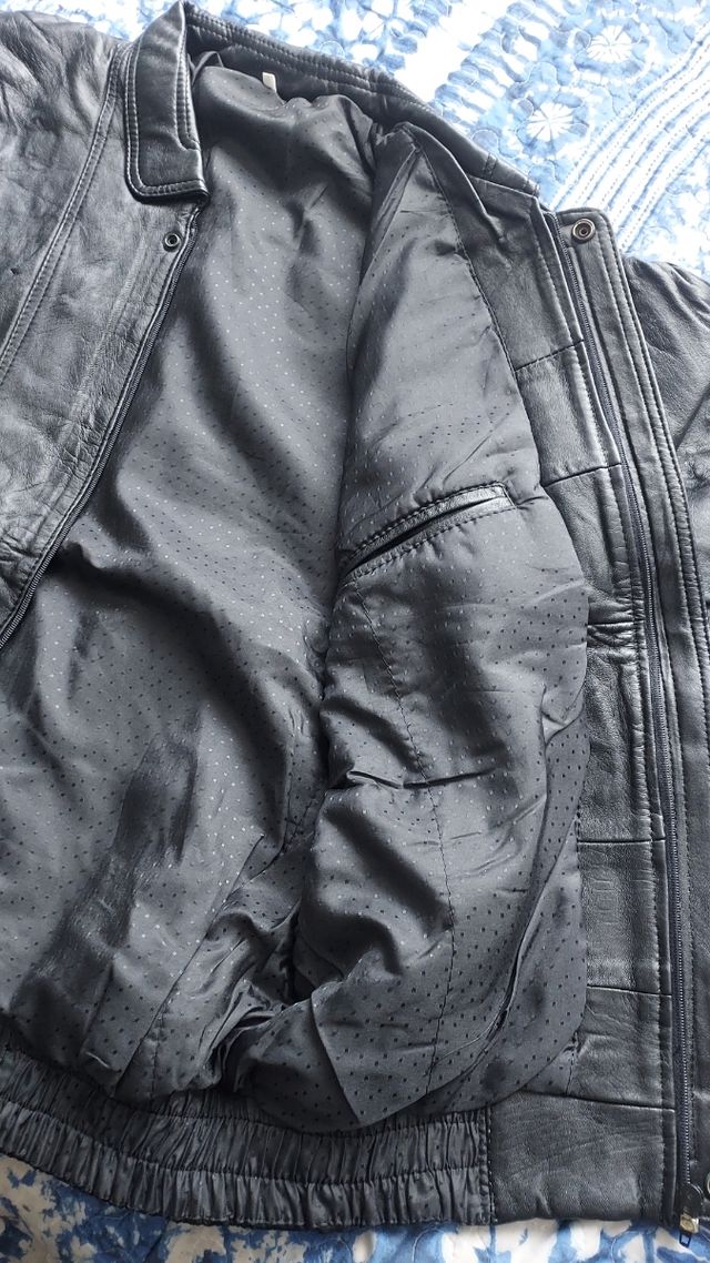 chaqueta de piel hombre vintage  talla 4   