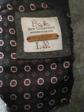 Abrigo corto tipo cazadora gris paño