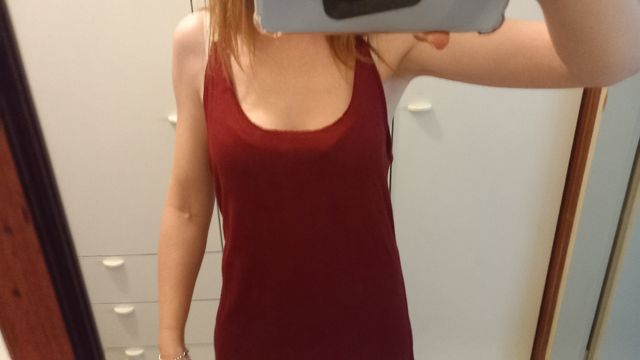 vestito estivo 40-44 ita leggero bordeaux fresco