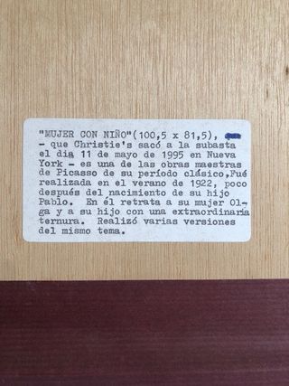 Cuadro de chapa esmaltada a fuego - Picasso.