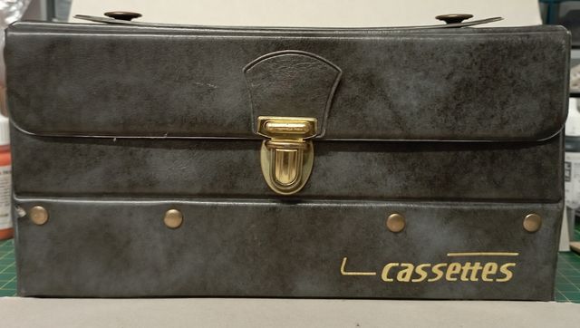 porta cassettes para cintas antiguo